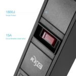 KMC 8-Outlet Metal Power Strip Surge Protector, Rack Mount PDU, Metal Mounting Brackets, 6 Foot Extension Cord, 1800 Joules, 125V/15A, Black - Image 2