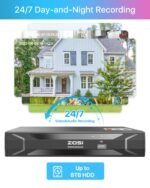 ZOSI 5MP 8CH PoE Security Camera System with Audio,H.265+ 5MP 8 Channel NVR with 2TB HDD,8pcs Weatherproof PoE IP Cameras Outdoor Indoor,Human Detection,100ft Night Vision,for Home 24-7 Recording - Image 4