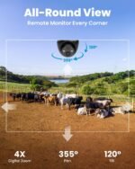 ieGeek 4G LTE Cellular Security Camera Wireless Outdoor, Solar Battery Powered Cameras for Home Surveillance, 2K Color Night Vision, 360°PTZ, 2-Way Audio, No WiFi, PIR Motion Sensor(SIM Card Included) - Image 5