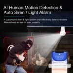 SYMYNELEC Light Bulb Security Camera: 5G WiFi Socket Camera Outdoor - Wireless Lightbulb Camera Waterproof for Home with Night Vision Motion Detection - Image 5