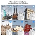 Key Power 2000W Step Down Converter, 220V to 110V Voltage Converter US to Europe, International Universal Travel Adapter with 3 AC Outlets and 4 USB(1 USB C) for Hair Dryer/Straightener. - Image 5