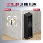 KAER 12-15 Gun Safe, Biometric Gun Safes, Gun Safe for Rifles and Pistols, Gun Cabinet, Gun Safes for Rifles,Gun safes for Home with Gun Racks and Removable Shelves - Image 7