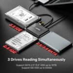 Unitek SATA/IDE to USB 3.0 Adapter, IDE Hard Drive Adapter Kit Recovery Converter for Universal 2.5"/3.5" Inch IDE and SATA External HDD/SSD, Support 10TB - Image 2