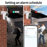 Luovisee Cameras for Home Security with Dual Lens,2.4G/5G WiFi Outdoor Camera Wireless Solar Powered,PIR Alarm,Color Night Vision,2-Way Audio,Cloud/SD Storage,No Month Fee(2 Pack) - Image 6