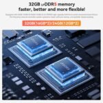 Beelink EQR6 Mini PC W11 Pro, AMD Ryzen 7 6800H(8C/16T up to 4.7GHz), 32GB LPDDR5 500GB NVME SSD Radeon 12 core 2200 MHz Built in PSU Dual Display Mini PC Computer - Image 7