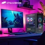 STGAubron Gaming PC Computer Desktop, Radeon RX 560 4G GDDR5, Intel Core i5 3.2G up to 3.6G, 16G RAM, 512G SSD, 600M WiFi, BT 5.0, RGB Fan x 3, Windows 11 Home - Image 5
