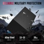 KAER 12-15 Gun Safe, Biometric Gun Safes, Gun Safe for Rifles and Pistols, Gun Cabinet, Gun Safes for Rifles,Gun safes for Home with Gun Racks and Removable Shelves - Image 3