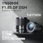 Yongnuo YN50MM F1.8S Lens for Sony E Mount, F1.8 Large Aperture Auto Focus, 50mm Full Frame Standard Prime Lens - Image 2