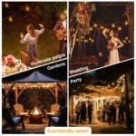 DAYBETTER 150ft Solar String Lights Outdoor Waterproof, 75 Bulbs 2700K Warm White Energy-Saving, Solar Lights for Garden, Patio, Backyard - Perfect for Homeowners - Image 8