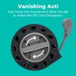 KMC 3-Outlet Surge Twist Cord Reel, USB-C & USB-A Ports, Retractable Power Strip Surge Protector, 735J Surge Protection, 5ft Retractable Extension Cord, 3-Prong Flat Plug, UL/ETL Certified, Gray - Image 5