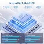 Beelink Mini PC, Mini S13 PRO Intel 13th N150(Up to 3.6GHz), 16GB DDR4 500GB SSD, Computer Support 4K Dual HDMI Display/WiFi6/BT5.2/USB3.2/WOL Home/Office - Image 3