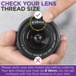 Altura Photo 58MM 0.43x HD Wide Angle Lens with Macro - Attaches to 58MM Filter Thread (Not Camera Body) - DSLR Accessories for Canon Rebel T7, T7i, T8i, T6i, T6s, T6, SL2, SL3, EOS 70D, 77D, 80D, 90D - Image 3