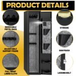 KAER 4-5 Gun Safes,Gun Safe for Rifles and Pistols,Shotgun Rifle Safe,Gun Safes for Rifle and Shotguns,Long Gun Cabinets with Fingerprint/Digital Keypad/Removable Shelf for Rifles Safes - Image 4