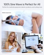 DOACE 220v to 110v Voltage Converter for European Travel: Max 500W Pure Sine Wave Voltage Converter US to Europe - 220 to 110 International Power Adapter Plug Combo Step Down Transformer Black - Image 7