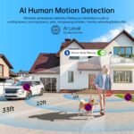 Security Cameras Wireless Outdoor 2K with 128GB TF Card: Battery Powered WiFi Camera with AI Motion Detection for Home - Color Night Vision Spotlight Siren Alarm 2-Way Talk IP65 Waterproof Cloud - Image 8