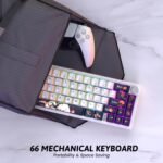 RisoPhy PC425 Wireless Gaming Keyboard, Gasket Mount, RGB Backlight, Volume Knob, 2.4GHz/USB-C/BT5.0, 60% Mechanical Gaming Keyboard for Mac/Win - Image 7