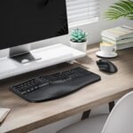 MEETION Ergonomic Wireless Keyboard and Mouse, Ergo Keyboard with Vertical Mouse, Split Curved Keyboard with Wrist Rest, Natural Typing Rechargeable Full Size, Windows/Mac/Computer/Laptop, Large Size - Image 8