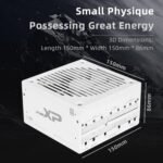 SAMA 850w Power Supply,XP Series White PSU ATX 3.0 & PCIE 5.0 ECO Fanless 80Plus Platinum Certified Full Modular Support RTX 40 Series - Image 4