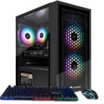 STGAubron Gaming PC Computer Desktop, Radeon RX 560 4G GDDR5, Intel Core i5 3.2G up to 3.6G, 16G RAM, 512G SSD, 600M WiFi, BT 5.0, RGB Fan x 3, Windows 11 Home