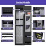 KAER 3-5 Gun Safes for Home Rifle and Pistols, Quick Access Safes for Shotguns, cabinets with Adjustable Rack, Pockets and Removable Shelf - Image 7