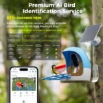 Sovmiku FCG6 AI Bird Feeder with 2K Solar Camera Squirrel Feeder Bird Identify Hummingbird attractant Motion Detection Real Time Views and Notifications SD Slot Ideal Gift for Bird Lovers for Parent - Image 2