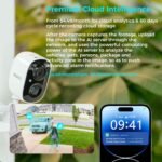 Vicohome C6S Security Camera Wireless Outdoor and 5W 5V Solar Panel,Battery Powered,Easy to Setup,PIR Motion Detection,Two Way Audio, Audible Flashlight Siren - Image 2