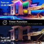 100ft Outdoor LED Strip Lights Waterproof, IP67 Waterproof LED Light Strips with Remote and APP Control, Timing, Music Sync RGB Exterior LED Rope Lights for Outside, Roof, Deck, Balcony, Garden, Pool - Image 7