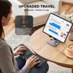 MEETION Ergonomic Foldable Bluetooth Keyboard, Split Compact Portable Keyboard for Business Travel, Ultra-Thin Folding Rechargeable Wireless Keyboards for iOS Android Windows Mac Tablet PC Smartphone - Image 6