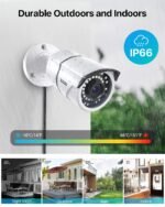 ZOSI 2MP 1080p Security Camera,4-in-1 TVI/CVI/AHD/CVBS Surveillance Bullet Camera Indoor Outdoor,Night Vision,Work for 960H,720P,1080P analog CCTV DVR - Image 4