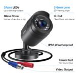 ZOSI 1080P 4 Pack HD TVI Security Cameras, 80ft Night Vision, Outdoor Indoor Weatherproof Bullet Camera for 1080P/5MP/4K HD TVI Analog CCTV DVR System - Image 2