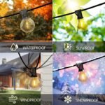 DAYBETTER 50ft Solar String Lights Outdoor Waterproof with with 5W Panel 25 Bulbs 2700K Warm White,Solar Powered Weather Resistant for Patio, Garden, Yard, Pathway No Outlet Needed for Homeowners - Image 5