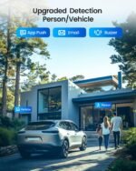 ZOSI 5MP 360°View Wired Security Camera System with AI Human/Vehicle Detection,4 x 5MP Pan Tilt Cameras Indoor Outdoor,One Way Audio,H.265+ 8CH CCTV DVR with 500GB Hard Drive for Home 24/7 Recording - Image 3