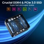 Beelink Mini PC AMD Ryzen 7 5825U Up to 4.5GHz 8C/16T, SER5 PRO Mini Computer with 32GB DDR4 RAM 1TB M.2 SSD, Support 2.5GLAN/4K Triple Screen Display(HDMI+DP+Type-C)/WiFi6/BT5.2/Home/Office - Image 3