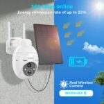 Aomeisi 3G2 Solar Security Camera Outdoor,360°View Pan/Tilt,Two-Way Talk,Easy to Setup,Audible Flashlight Alarm,Motion Alert,SD Slot Cloud Storage,Tech Support,Work with Alexa Google Home,CloudEdge - Image 2